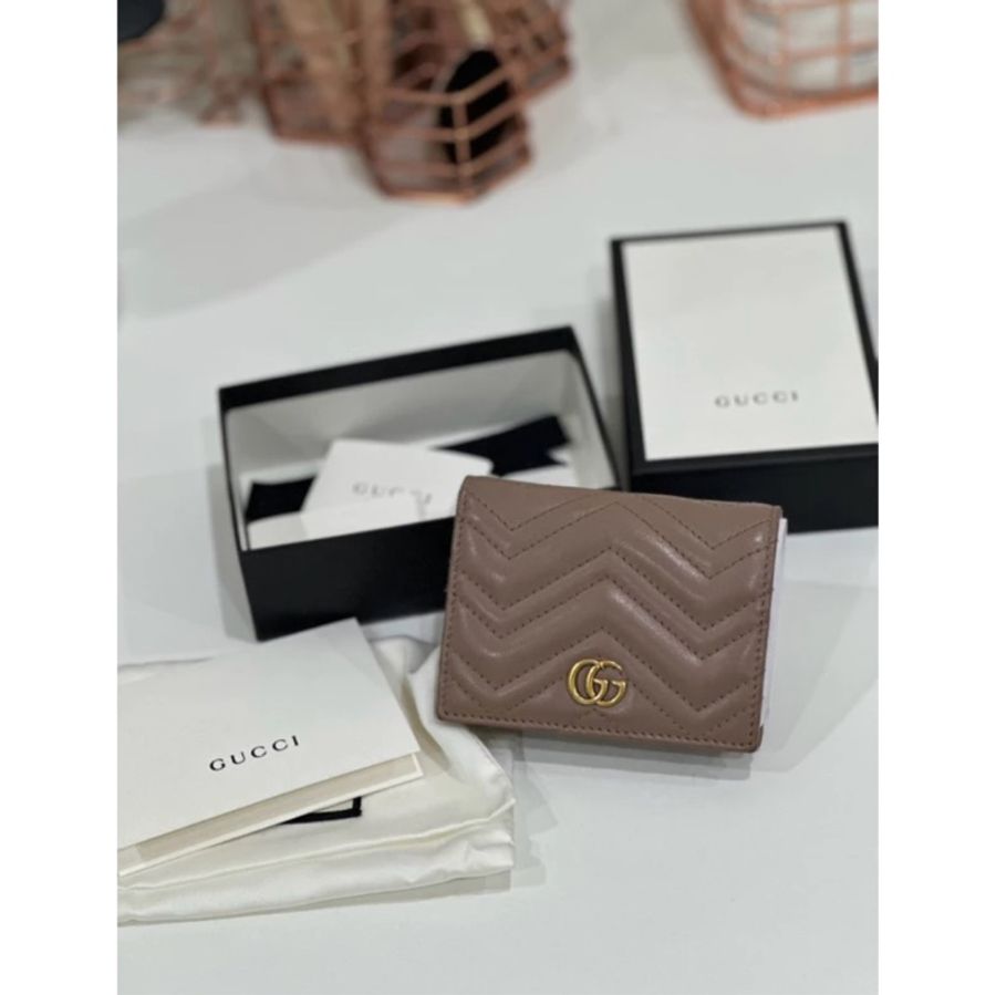 Gucci marmont 短夾 裸藕色-7