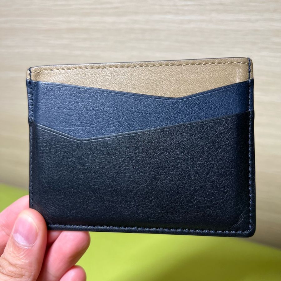 Loewe plain cardholder (Loewe經典牛皮卡片套)-2