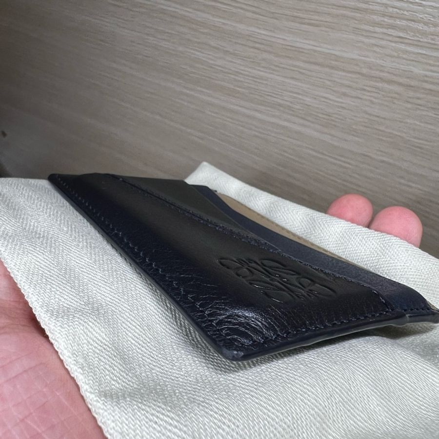 Loewe plain cardholder (Loewe經典牛皮卡片套)-3
