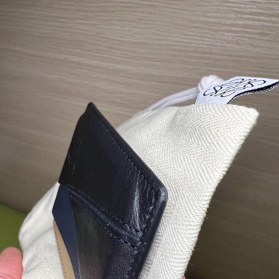 Loewe plain cardholder (Loewe經典牛皮卡片套)-4