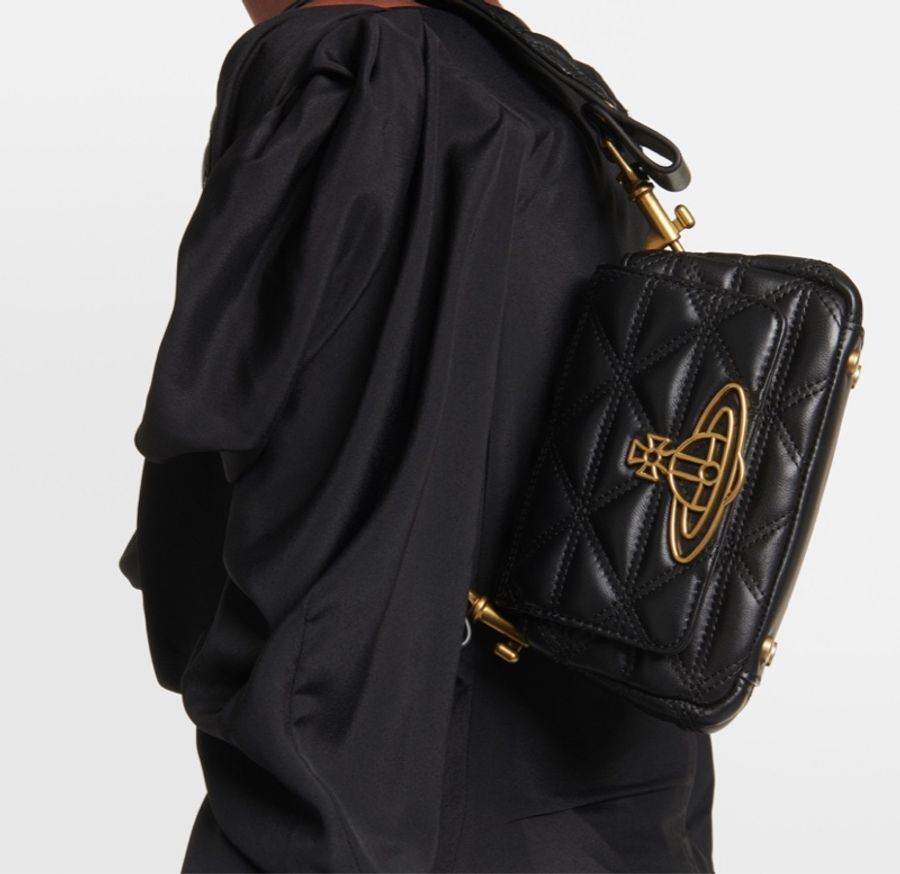 西太后VIVIENNE WESTWOOD Hazel quilted leather shoulder bag 菱格紋腋下包-3