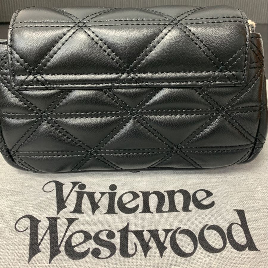 西太后VIVIENNE WESTWOOD Hazel quilted leather shoulder bag 菱格紋腋下包-4