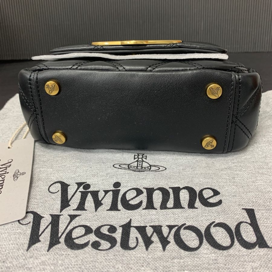 西太后VIVIENNE WESTWOOD Hazel quilted leather shoulder bag 菱格紋腋下包-6