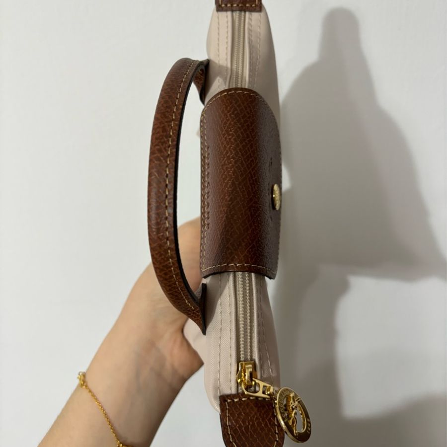 longchamp mini 餃子包 米白色-1