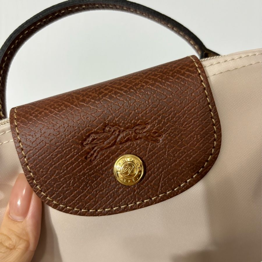 longchamp mini 餃子包 米白色-2