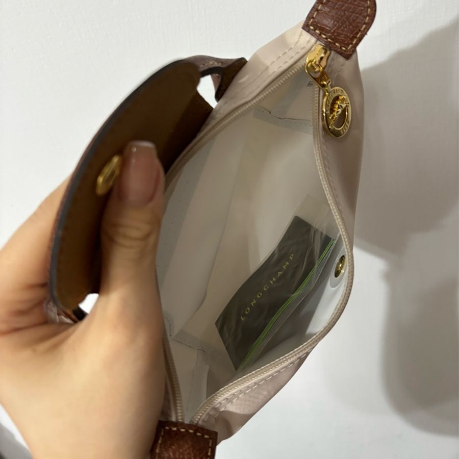 longchamp mini 餃子包 米白色-4