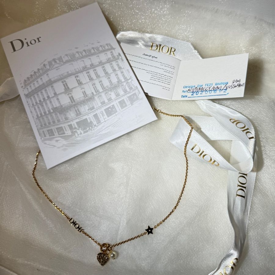 🧨新年優惠🧨DIOR 金色愛心飾面珍珠項鍊-18