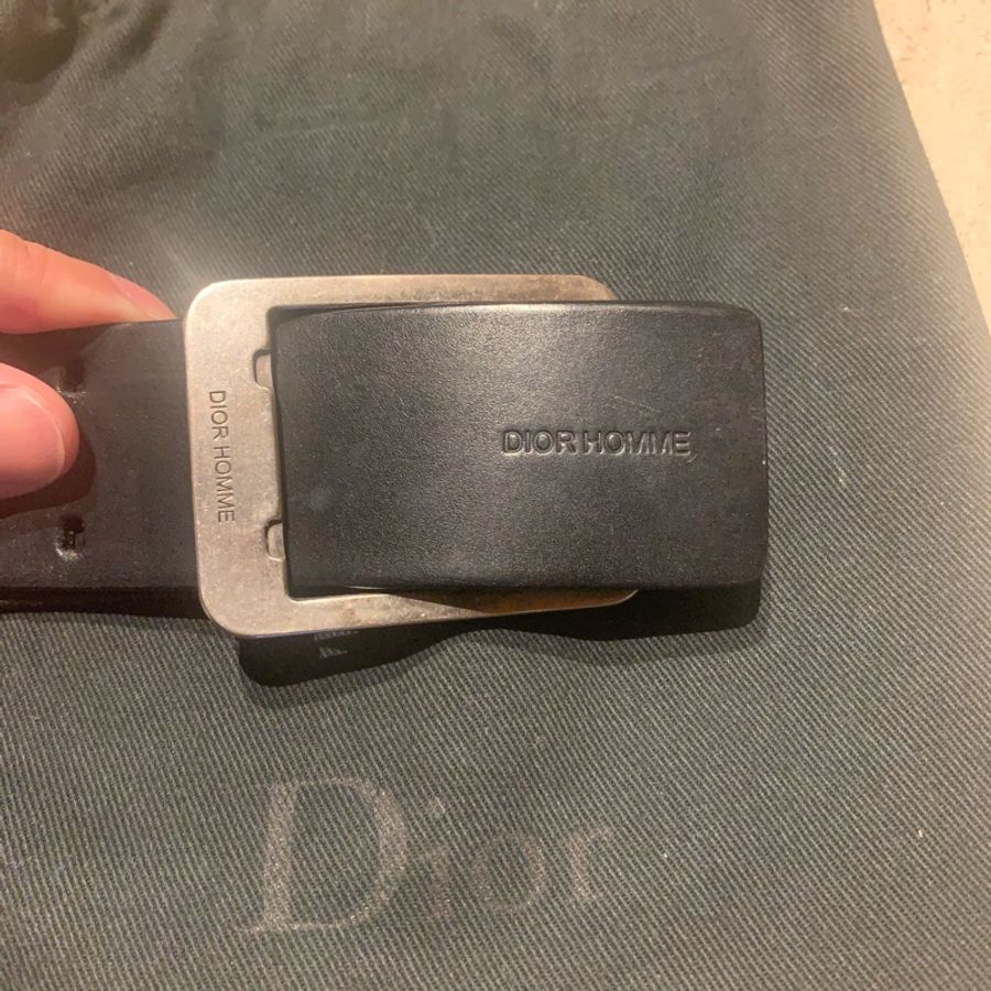 Dior homme絕版做舊皮帶-0