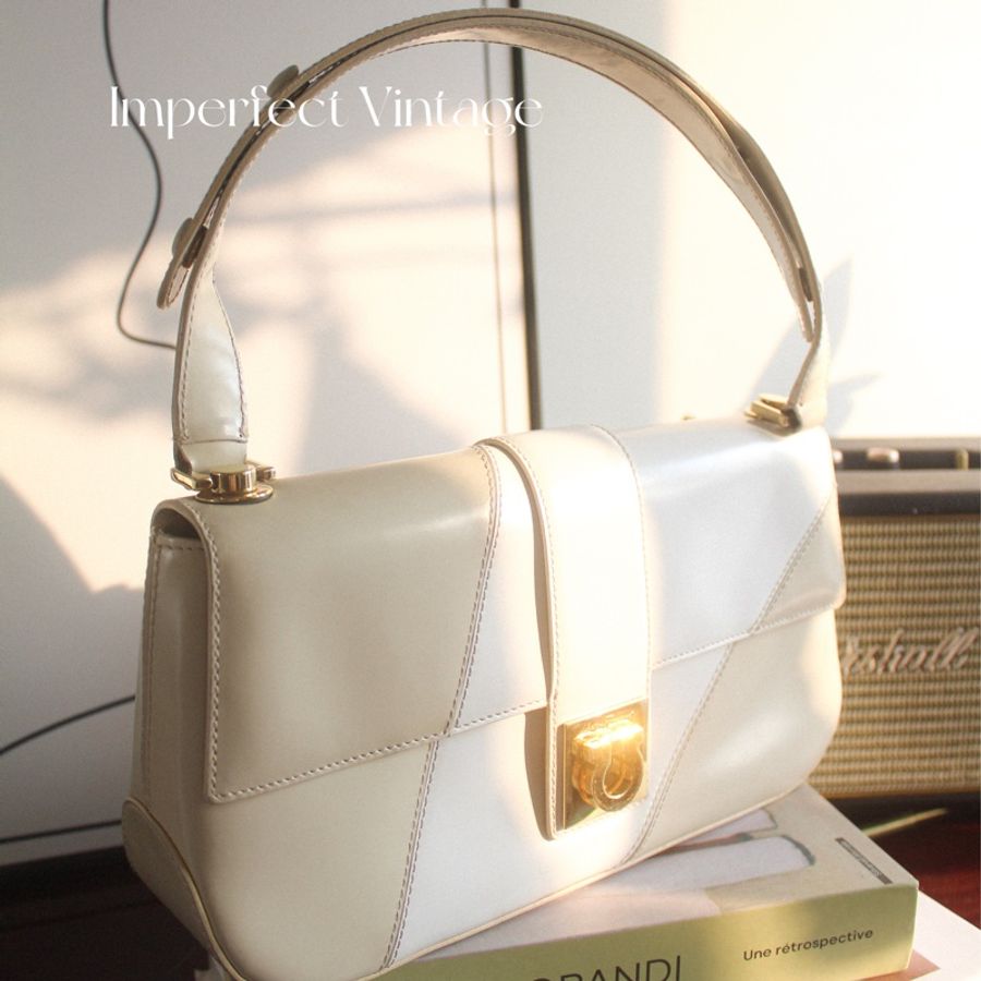 Ferragamo馬蹄扣拼色hobo-0