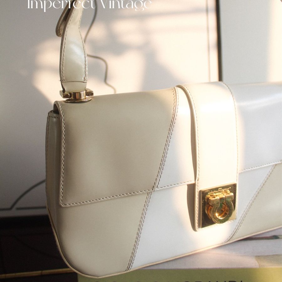 Ferragamo馬蹄扣拼色hobo-2