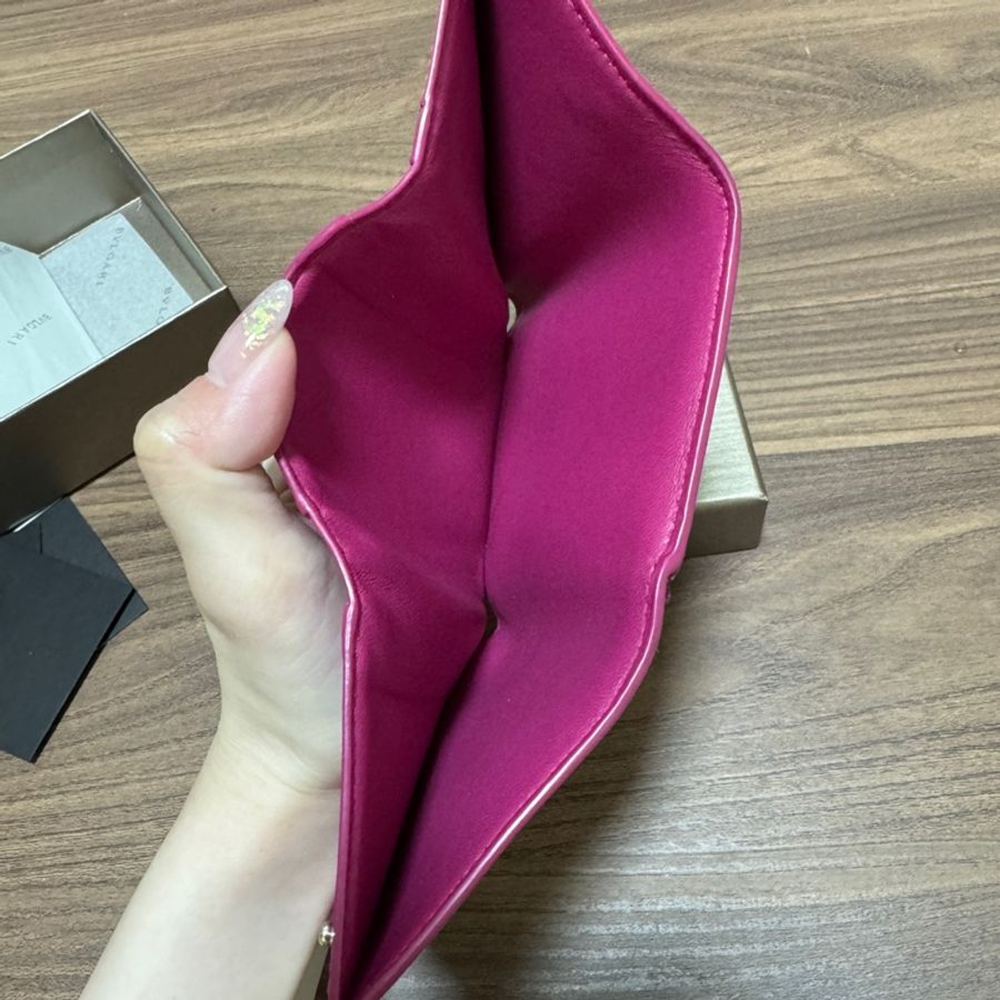 寶格麗拼色三折短夾-3