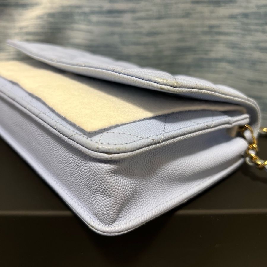 CHANEL WOC 寶寶藍 荔枝牛皮-7