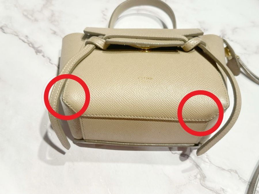 CELINE BELT BAG pico鯰魚包 杏色-4