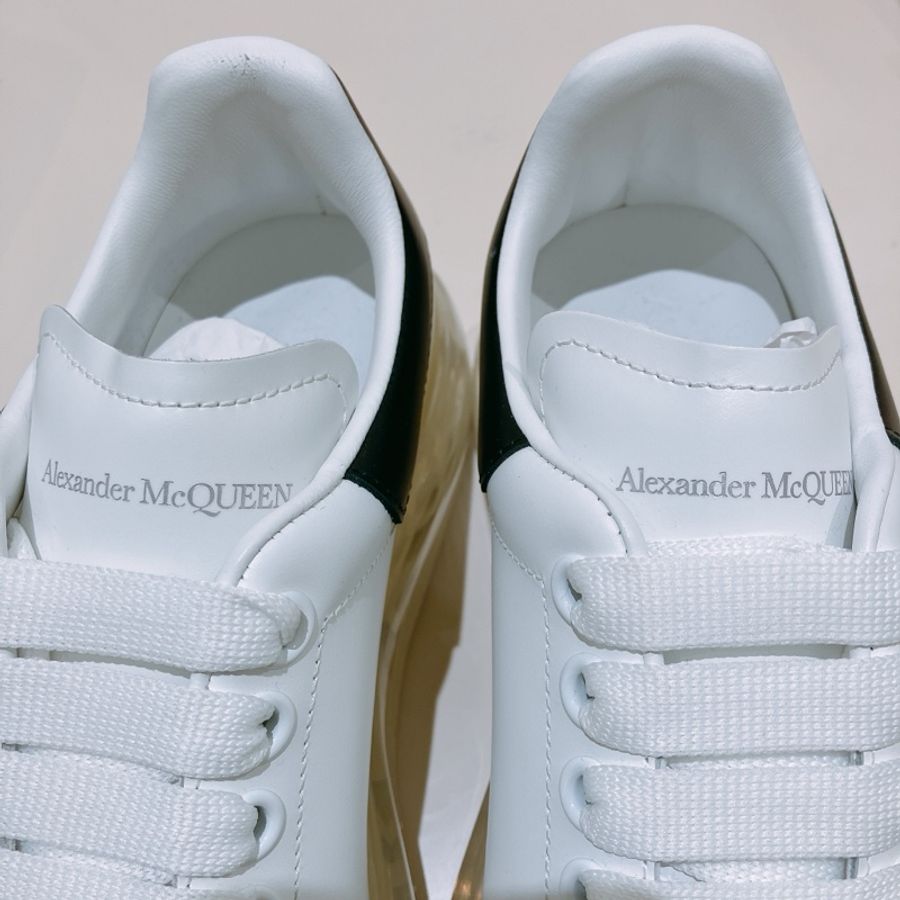 ALEXANDER MCQUEEN 亞歷山大經典白色休閒鞋WHITE OVERSIZED TRANSPAREND SOLE SNEAKER LEATHER-3