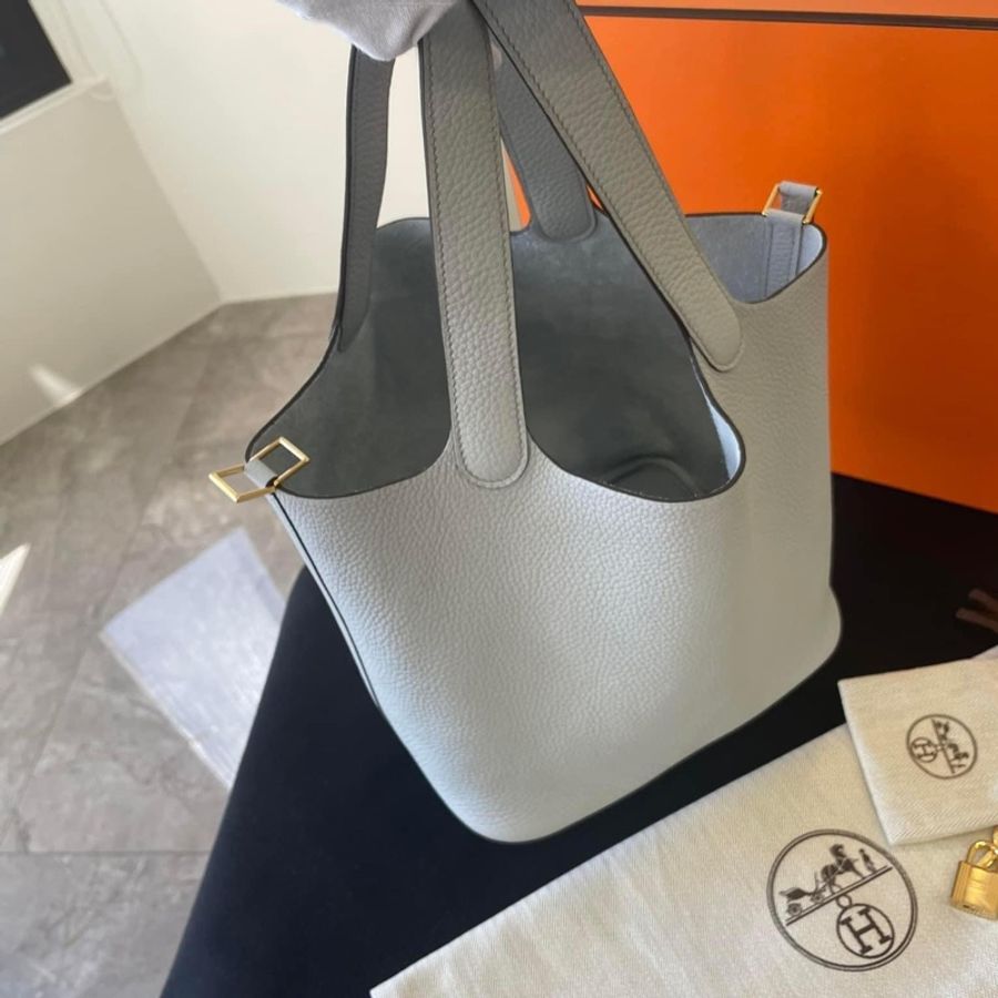 Hermes Picotin 22 聖杯藍-6
