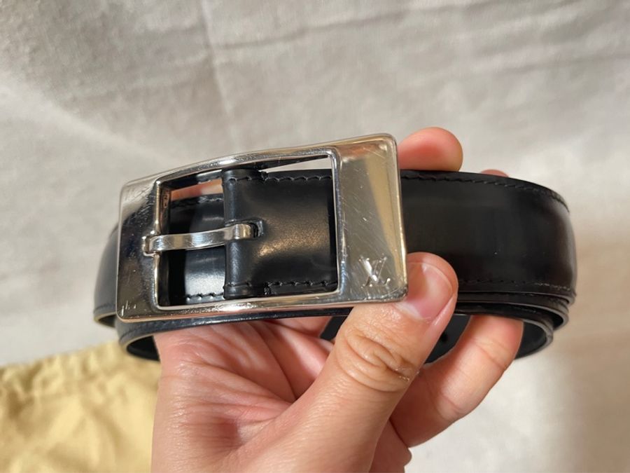 Louis vuitton LV基本款小logo皮帶-110-12