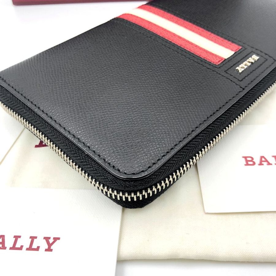 【全套配件】BALLY 經典紅白條紋拉鍊長夾,手拿包,公事包,隨身包,辦公包,業務包,二手真品,現貨,免運-18