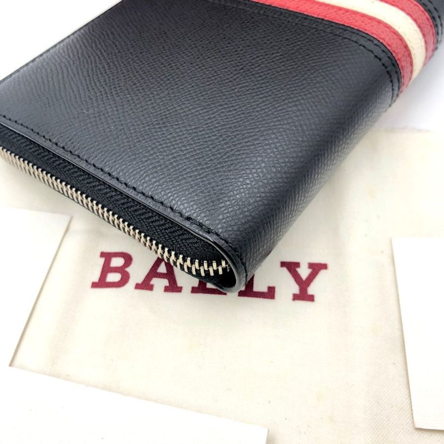【全套配件】BALLY 經典紅白條紋拉鍊長夾,手拿包,公事包,隨身包,辦公包,業務包,二手真品,現貨,免運-23