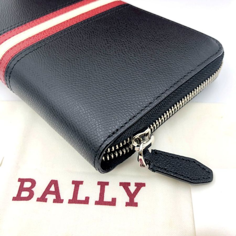 【全套配件】BALLY 經典紅白條紋拉鍊長夾,手拿包,公事包,隨身包,辦公包,業務包,二手真品,現貨,免運-24