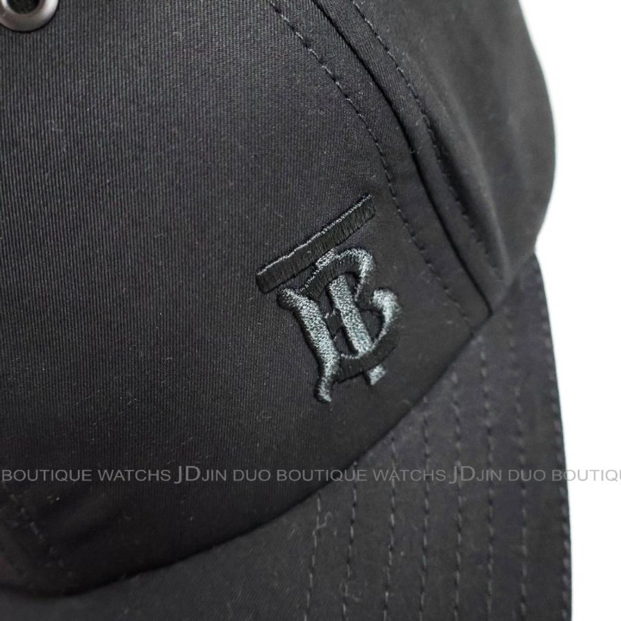 金鐸精品~2347 BURBERRY 巴寶莉 TB字母刺繡LOGO黑色棉質棒球帽 全新品-6