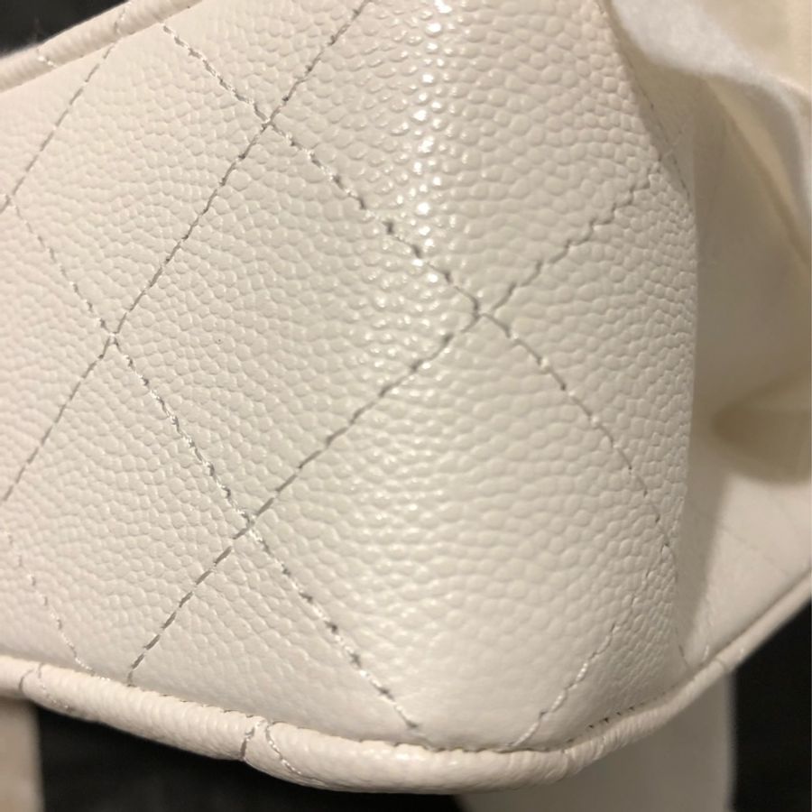 CHANEL 經典11.12口蓋包 全新粒紋牛皮-7