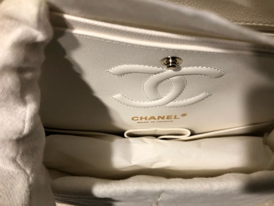 CHANEL 經典11.12口蓋包 全新粒紋牛皮-9