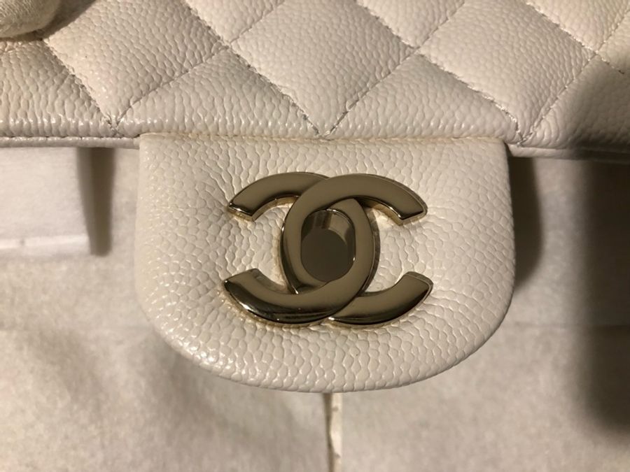 CHANEL 經典11.12口蓋包 全新粒紋牛皮-13