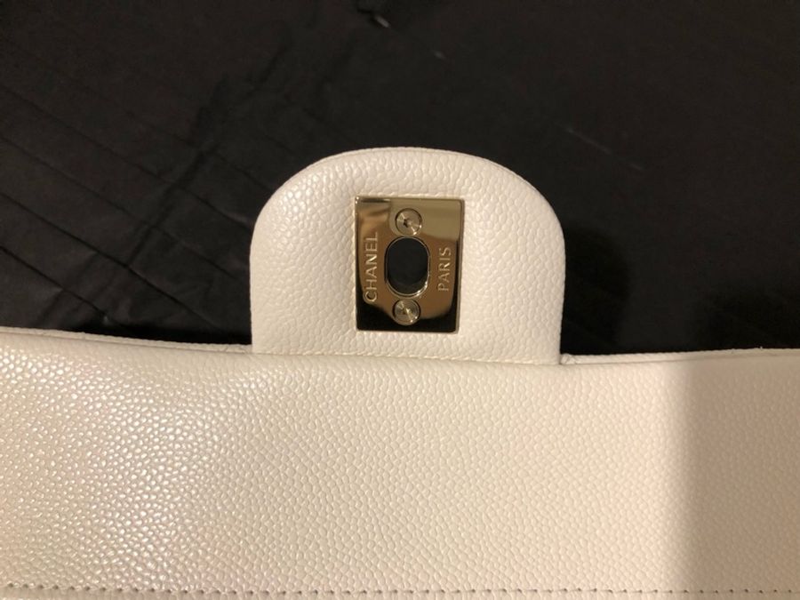 CHANEL 經典11.12口蓋包 全新粒紋牛皮-14