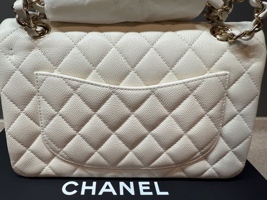 CHANEL 經典11.12口蓋包 全新粒紋牛皮-2