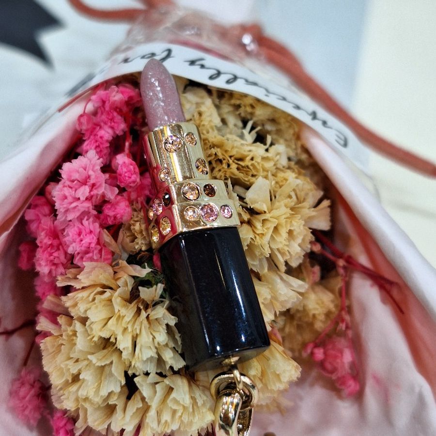 CHANEL 老香 金屬 水鑽 口紅 吊飾 鑰匙圈-13