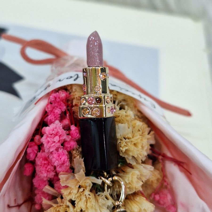 CHANEL 老香 金屬 水鑽 口紅 吊飾 鑰匙圈-14