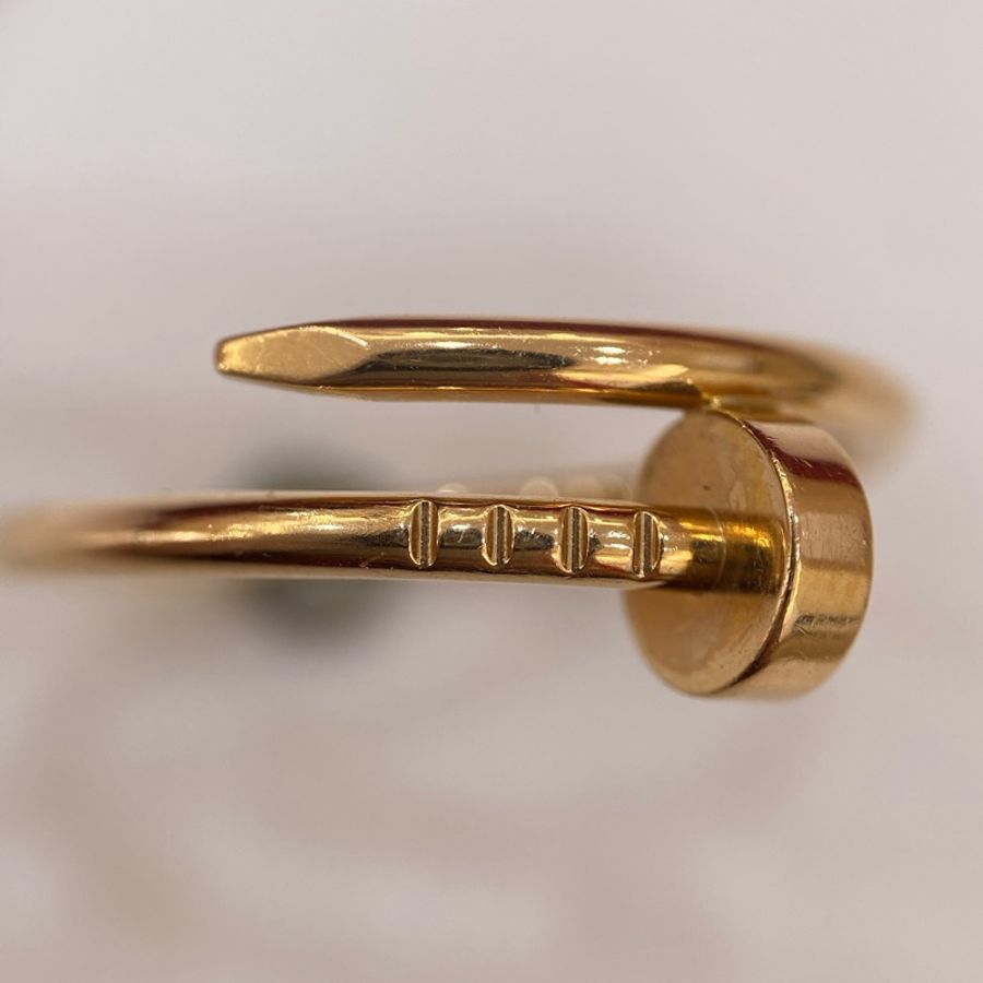 CARTIER JusteunClou系列 18k玫瑰金 釘子戒指#54-4
