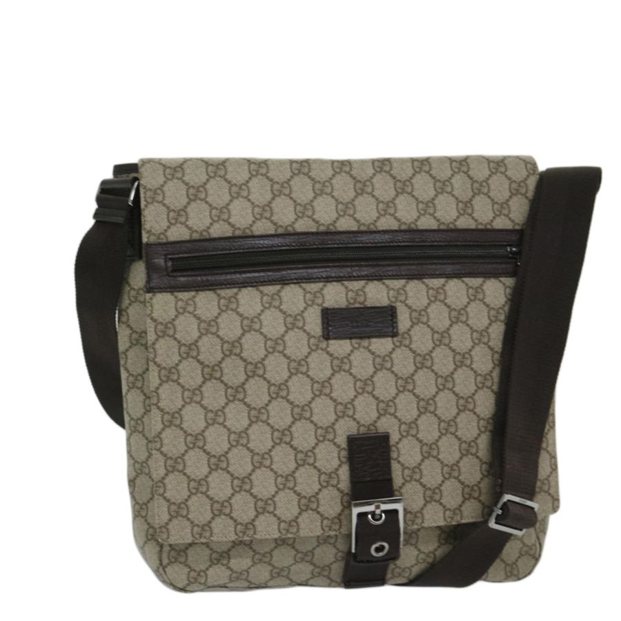 【日本直送】GUCCI GG Supreme 單肩包 PVC 米色 141194 正品 ki4209-0