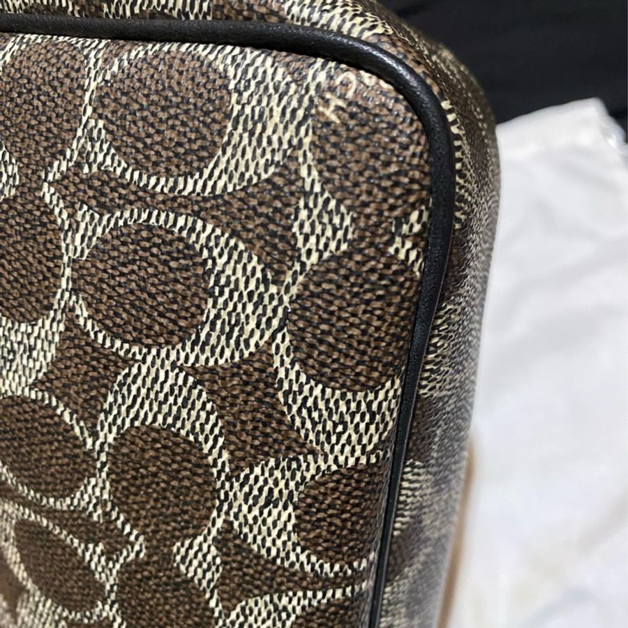COACH 老花咖啡皮革肩背包 斜背包 側背包 單肩包-18