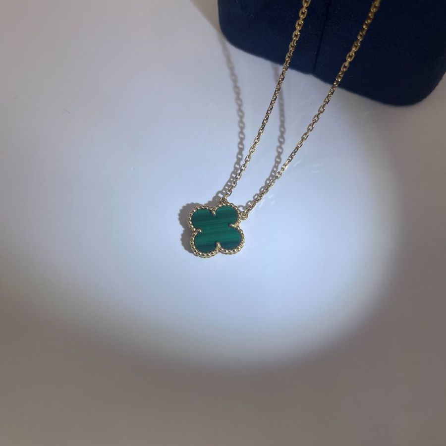 Van Cleef & Arpels 梵克雅寶 孔雀石幸運草項鍊-3