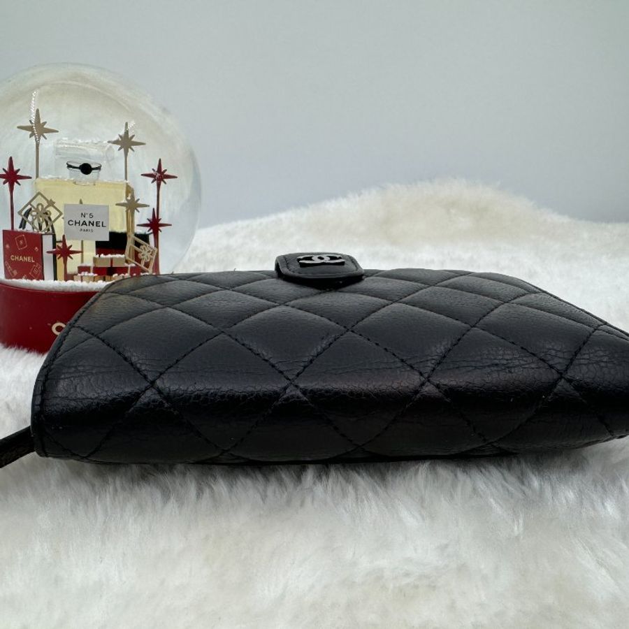 Chanel classic wallet caviar black (silver hardware)-7