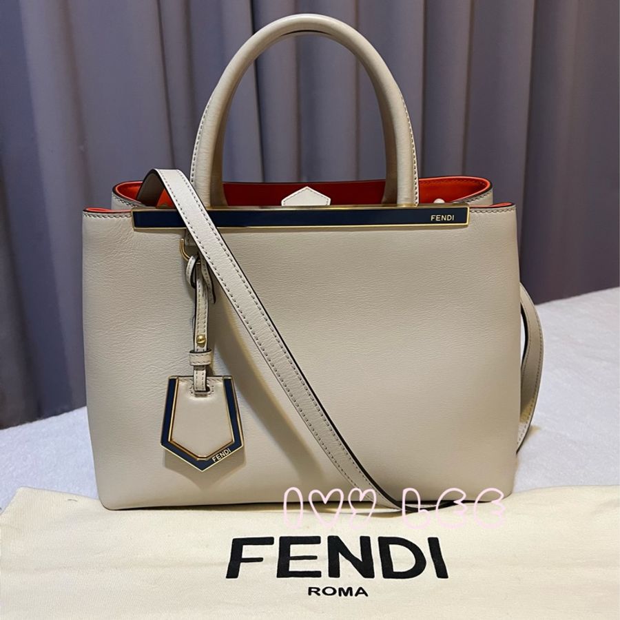 FENDI toujours 2way 單肩手提包斜背包 8BH253 米白色 二手精品-0