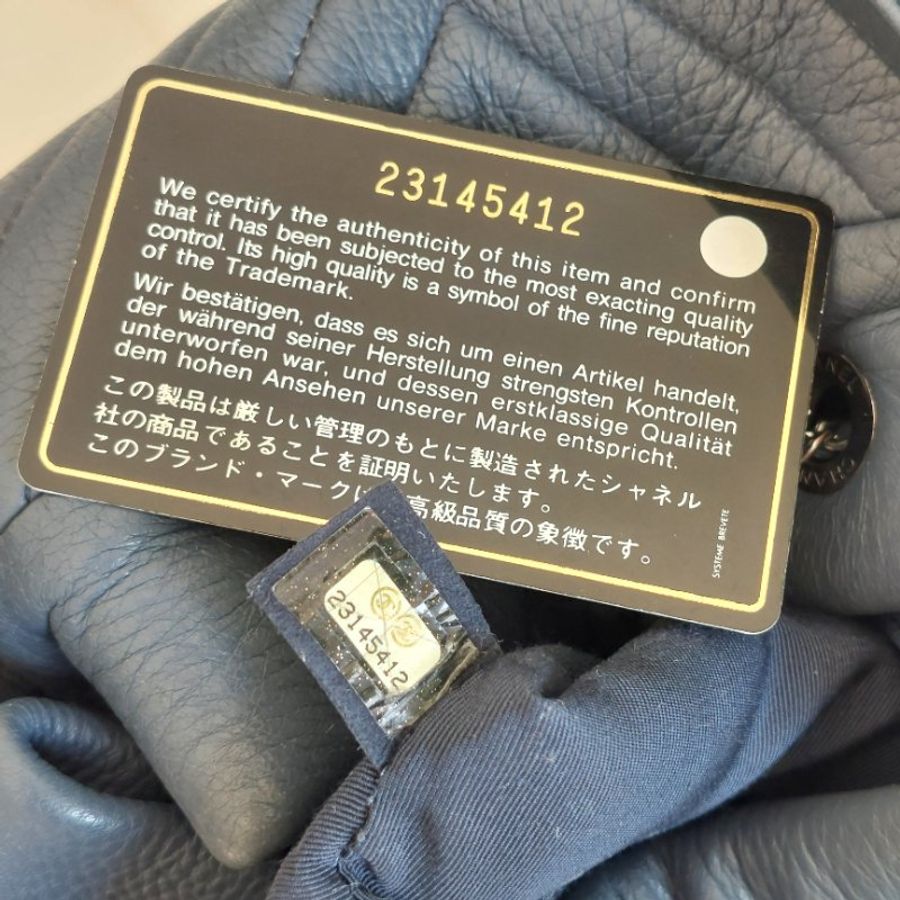 Chanel 香奈兒🌈實品拍照🌈水桶包藍色 鹿皮 三用包 (手提、側背、斜背)~二手-68