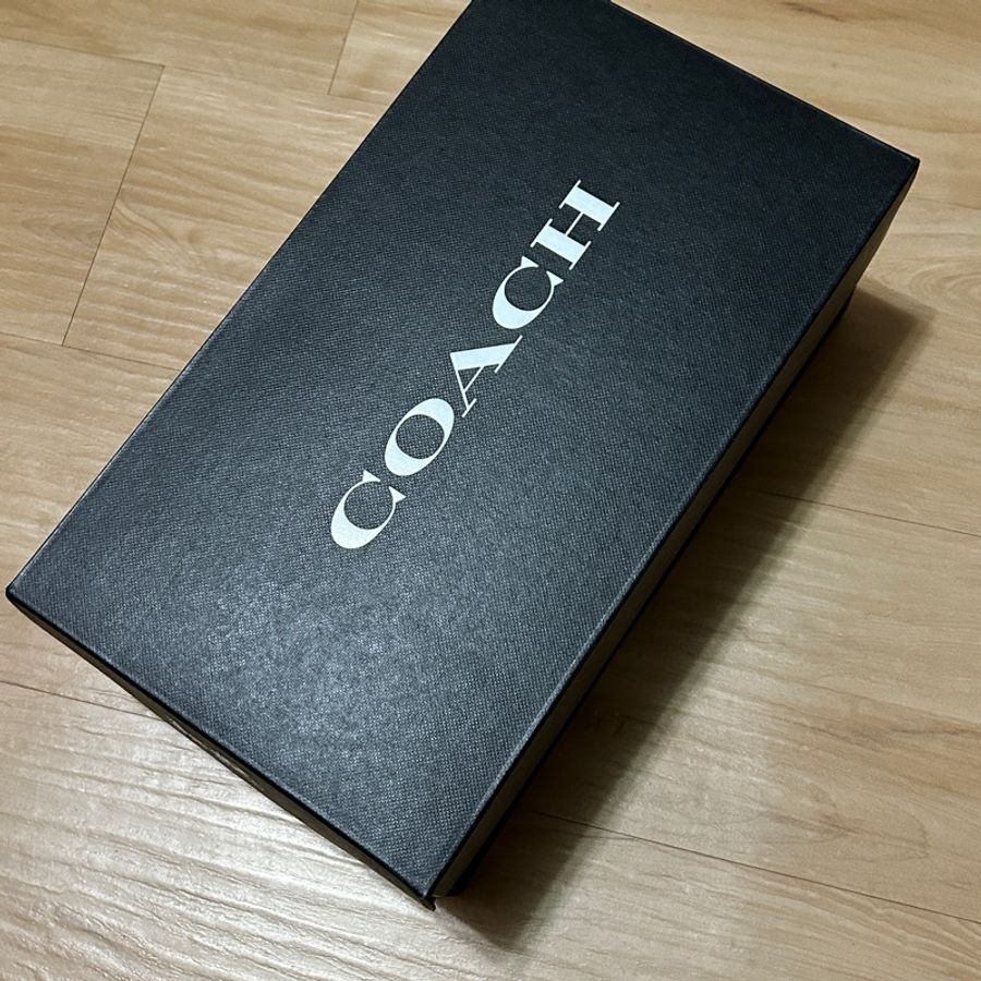 coach老花皮革軟底拖鞋-5