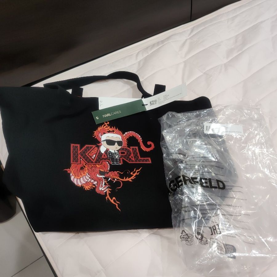 KARL LAGERFELD 歐牌龍年特殊款帆布托特包-16