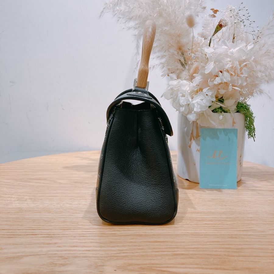 GOYARD 戈雅西貢肩帶包包SAIGON MINI BLACK-2