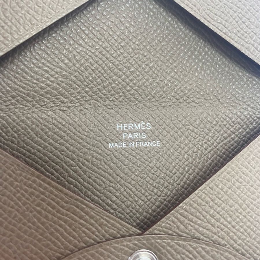 Hermes calvi 單層 大象灰 卡包-5