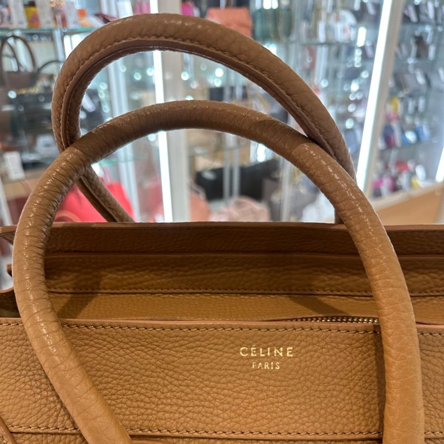 【Celine】咖啡色手提包 囧臉包-5