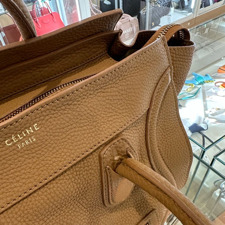 【Celine】咖啡色手提包 囧臉包-12