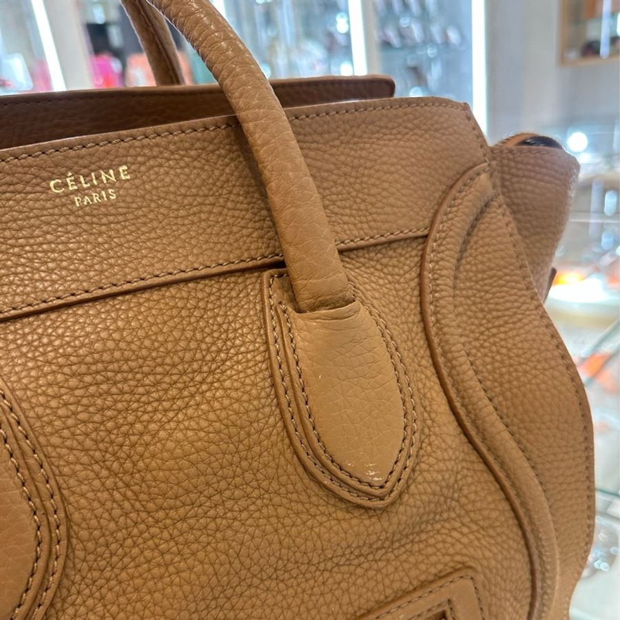 【Celine】咖啡色手提包 囧臉包-33