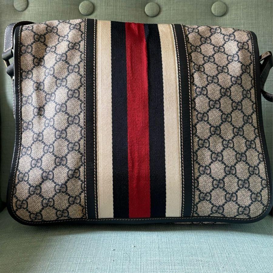GUCCI防水布斜背包-6