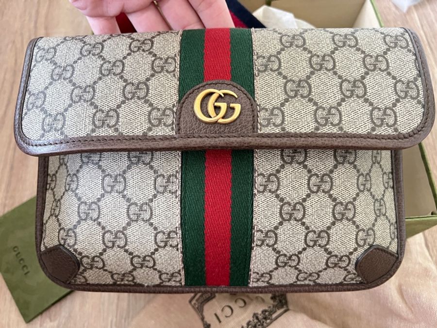 GUCCI OPHIDIA GG SMALL BELT BAG-0