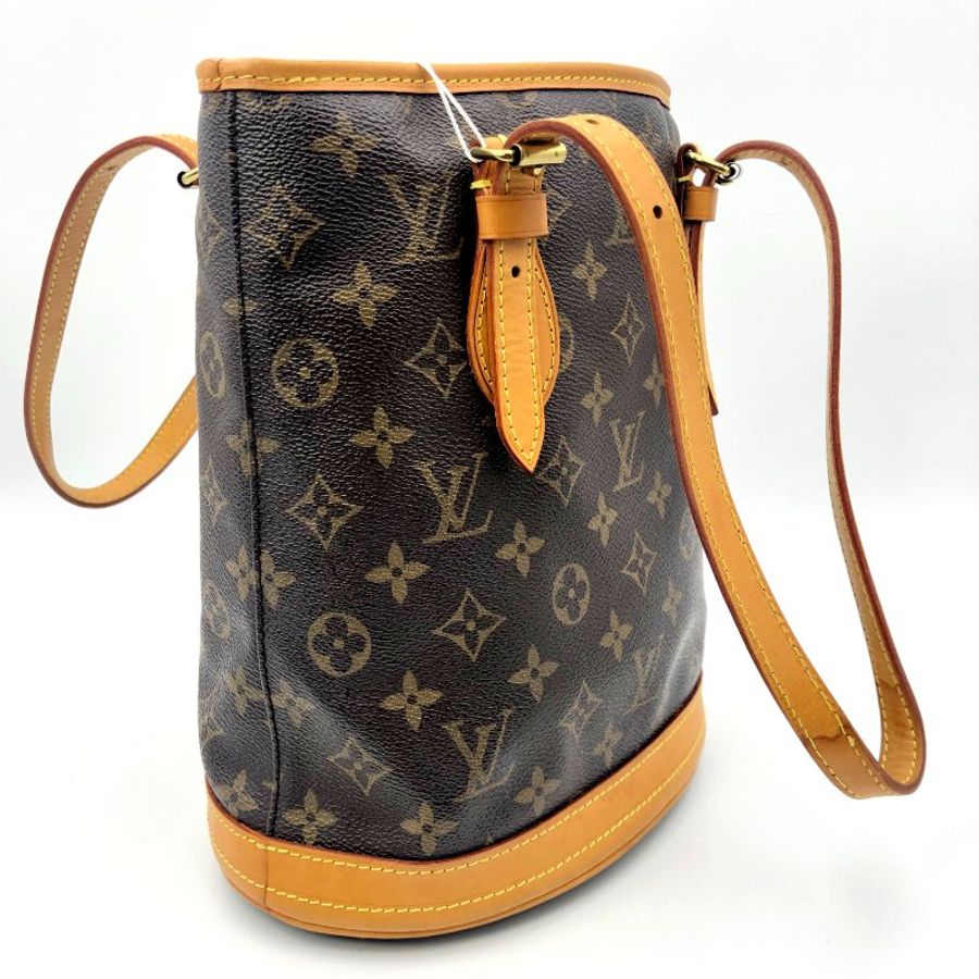 LOUIS VUITTON Bucket PM 經典老花水桶包,LV,肩背包,手提包,單肩包,二手真品,正品,現貨-3