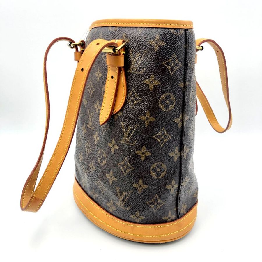 LOUIS VUITTON Bucket PM 經典老花水桶包,LV,肩背包,手提包,單肩包,二手真品,正品,現貨-5