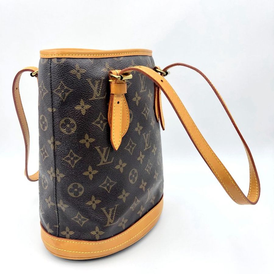 LOUIS VUITTON Bucket PM 經典老花水桶包,LV,肩背包,手提包,單肩包,二手真品,正品,現貨-7